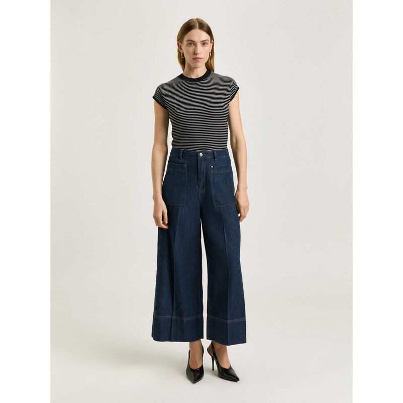 Veronika Maine Textured Stripe Knit Top image number 7